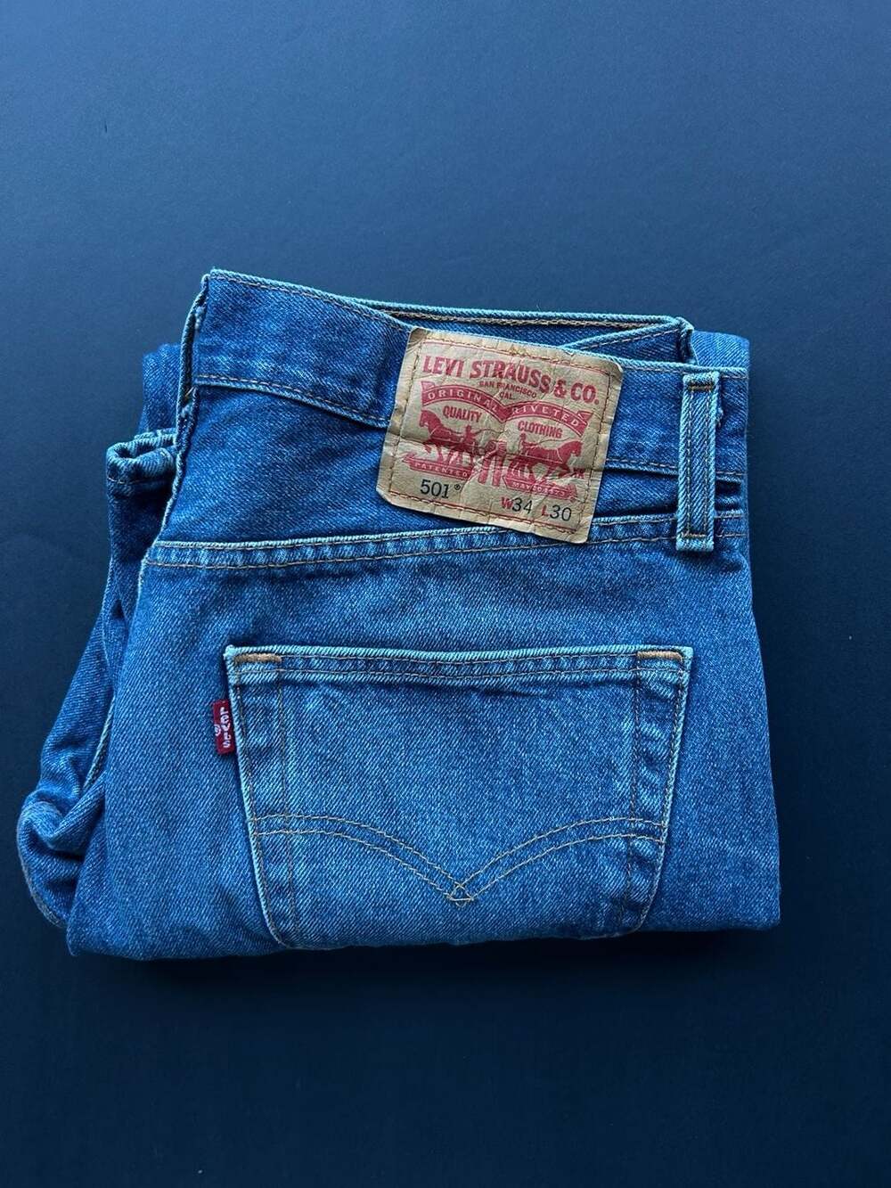 Levis 501 Size W34 L30 Blue Denim Jeans